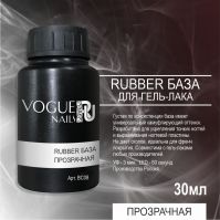 Rubber база для гель лака Vogue Nails Прозрачная без кисточки, 30 ml