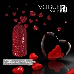 Гель лак Vogue nails с блестками Стрела Амура, 10ml