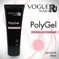 PolyGel полигель Vogue Nails прозрачно-розовый, 60 мл - вид 1 миниатюра