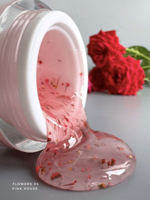 Гель с сухоцветами Pink House Flowers pink, 15 гр - вид 1 миниатюра