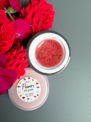 Гель с сухоцветами Pink House Flowers pink, 15 гр - вид 1 миниатюра