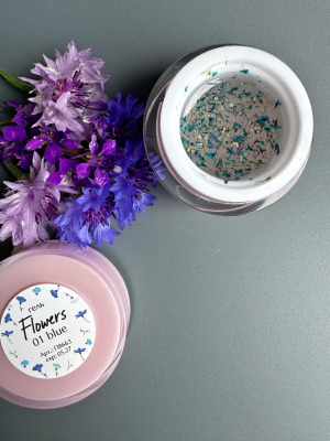 Гель с сухоцветами Pink House Flowers blue, 15 гр - вид 1 миниатюра
