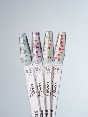 Гель с сухоцветами Pink House Flowers blue, 15 гр - вид 3 миниатюра