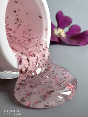 Гель с сухоцветами Pink House Flowers violet, 15 гр - вид 1 миниатюра