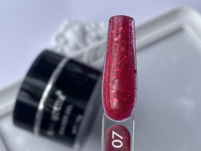 007 Гель красный блестящий Мадмуазель Pink House, 15 мл