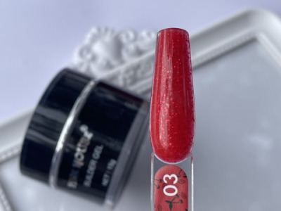 003 Гель красный блестящий Мадмуазель Pink House, 15 мл