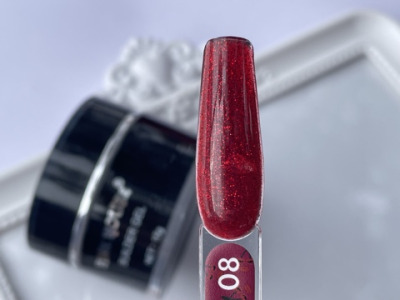 008 Гель красный блестящий Мадмуазель Pink House, 15 мл